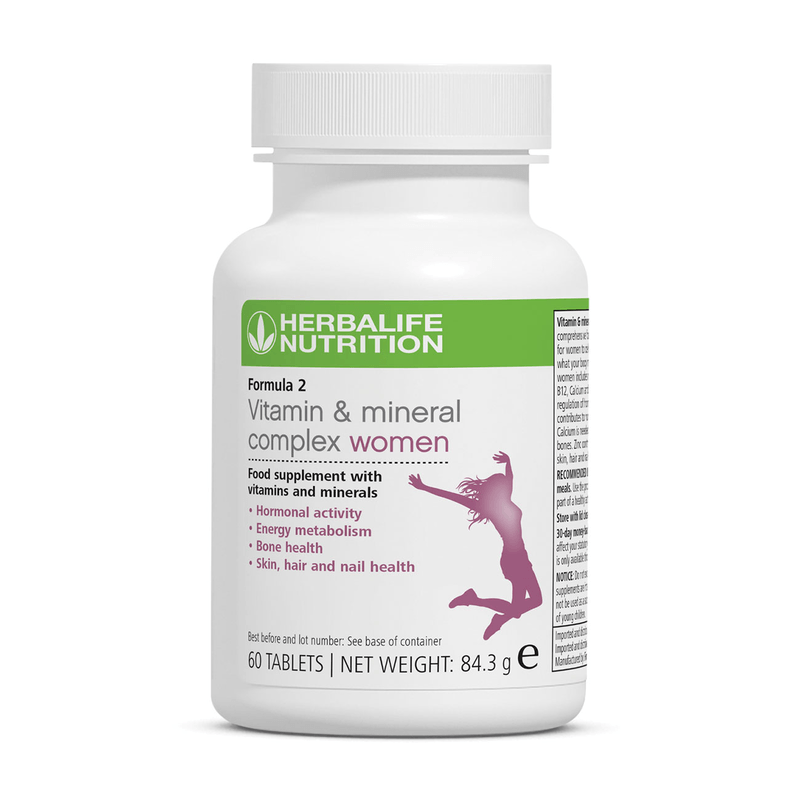 Herbalife Formula 2 Vitamin and Mineral Complex Women 60 tablets container