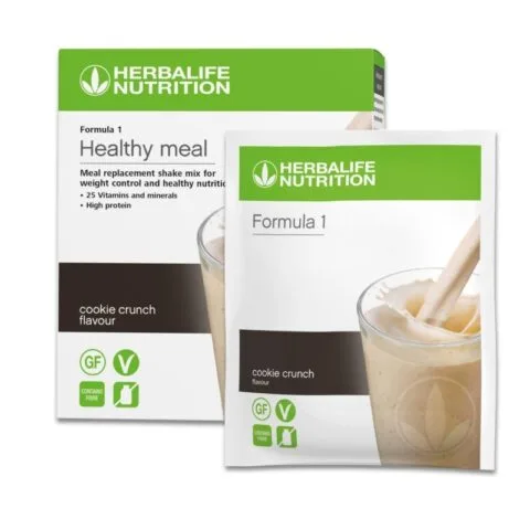 Herbalife Formula 1 Nutritional Shake Mix Sachets Cookie Crunch Pack of 7 sachets