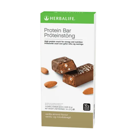 Herbalife Protein Bar Vanilla Almond 14 bars per box