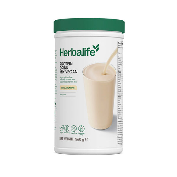 Herbalife Vegan Protein Drink Mix Vanilla 560g canister