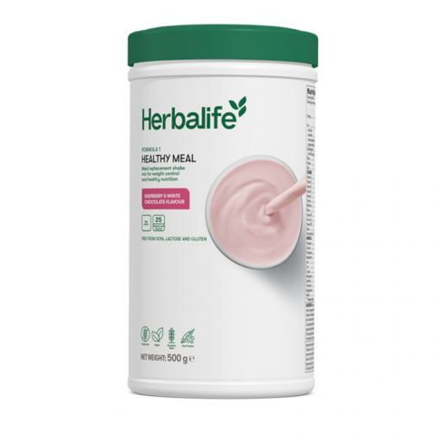 Herbalife Formula 1 Healthy Meal Raspberry and White Chocolate Flavour 500g