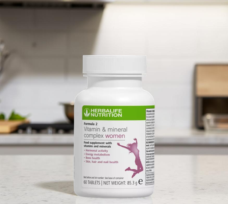 Herbalife Formula 2 Vitamin & Mineral Complex Women bottle – daily multivitamin and mineral supplement for women in the UK