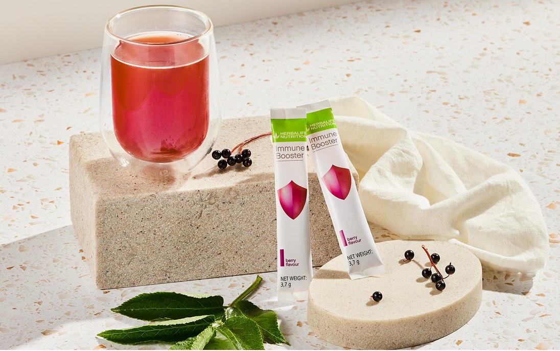 Herbalife Immune Booster sachets and drink